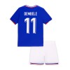 Original Trikotsatz Frankreich Dembele 11 Heimtrikot EURO 2024 Für Kinder